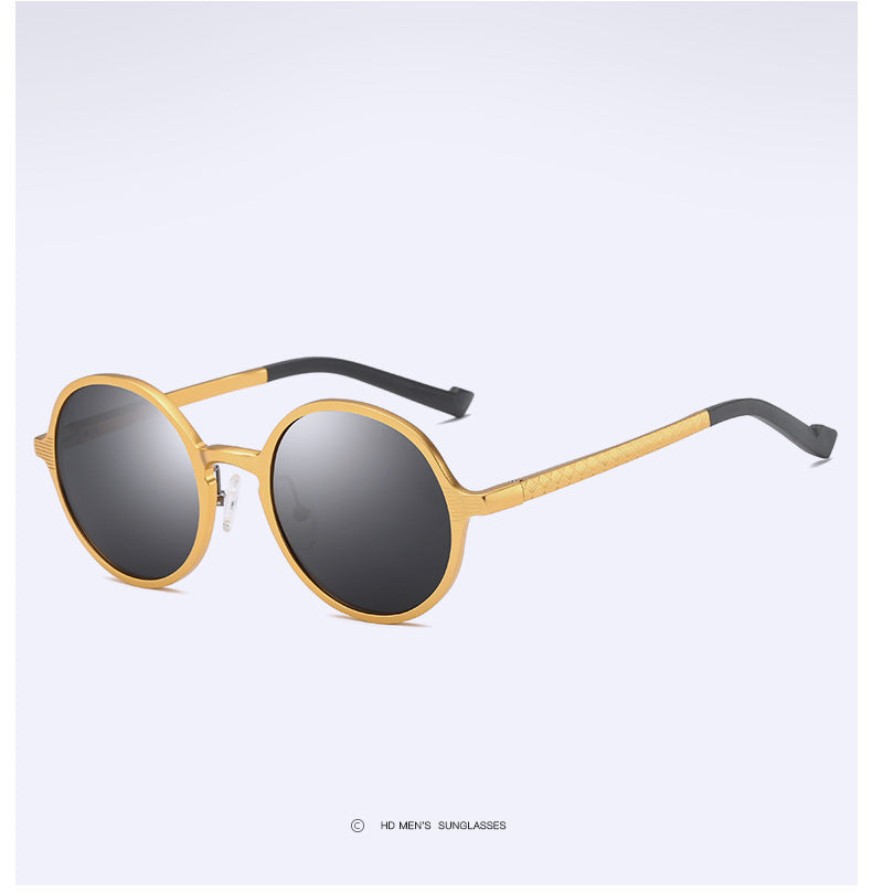 Aluminum Magnesium Sunglasses Full Frame Men And Women Round Frame Aluminum Magnesium Sunglasses Full Frame Men And Women Round Frame