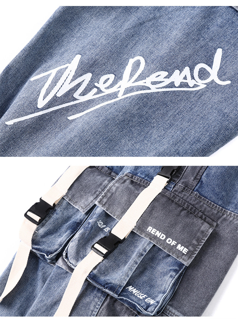 Workwear Jeans Men Fall Loose Hip-hop Workwear Jeans Men Fall Loose Hip-hop
