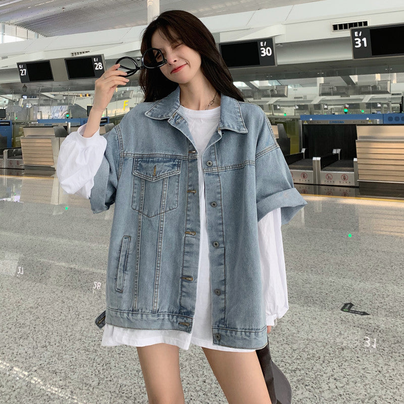 Half-sleeve Denim Jacket Women Loose Tide Half-sleeve Denim Jacket Women Loose Tide