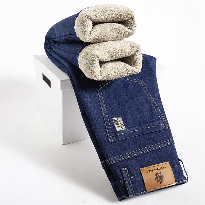 Fleece-lined Thickened Men's Loose Straight Trousers New Fleece-lined Thickened Men's Loose Straight Trousers New