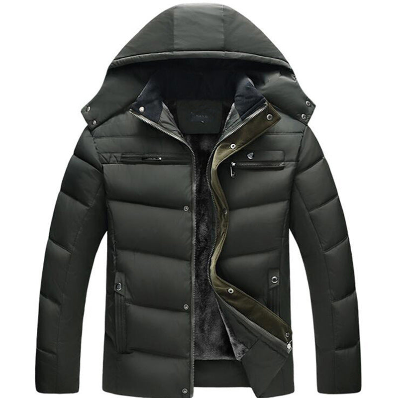 Hooded slim fit plus down padded down jacket men Hooded slim fit plus down padded down jacket men