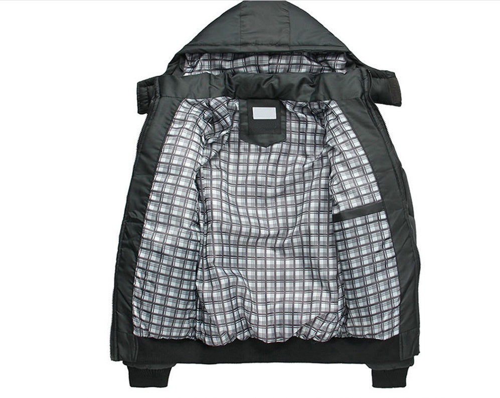 Men's cotton clothing Autumn and winter hooded Korean version of the thick cotton jacket explosion models middle-aged cotton men Men's cotton clothing Autumn and winter hooded Korean version of the thick cotton jacket explosion models middle-aged cotton men