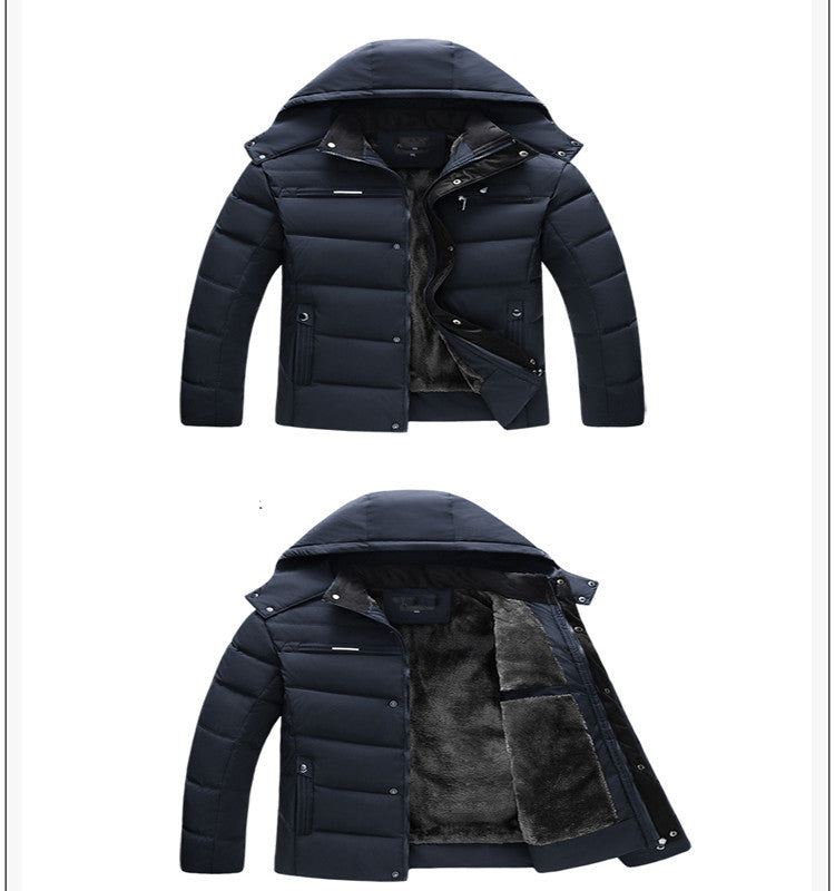 Hooded slim fit plus down padded down jacket men Hooded slim fit plus down padded down jacket men