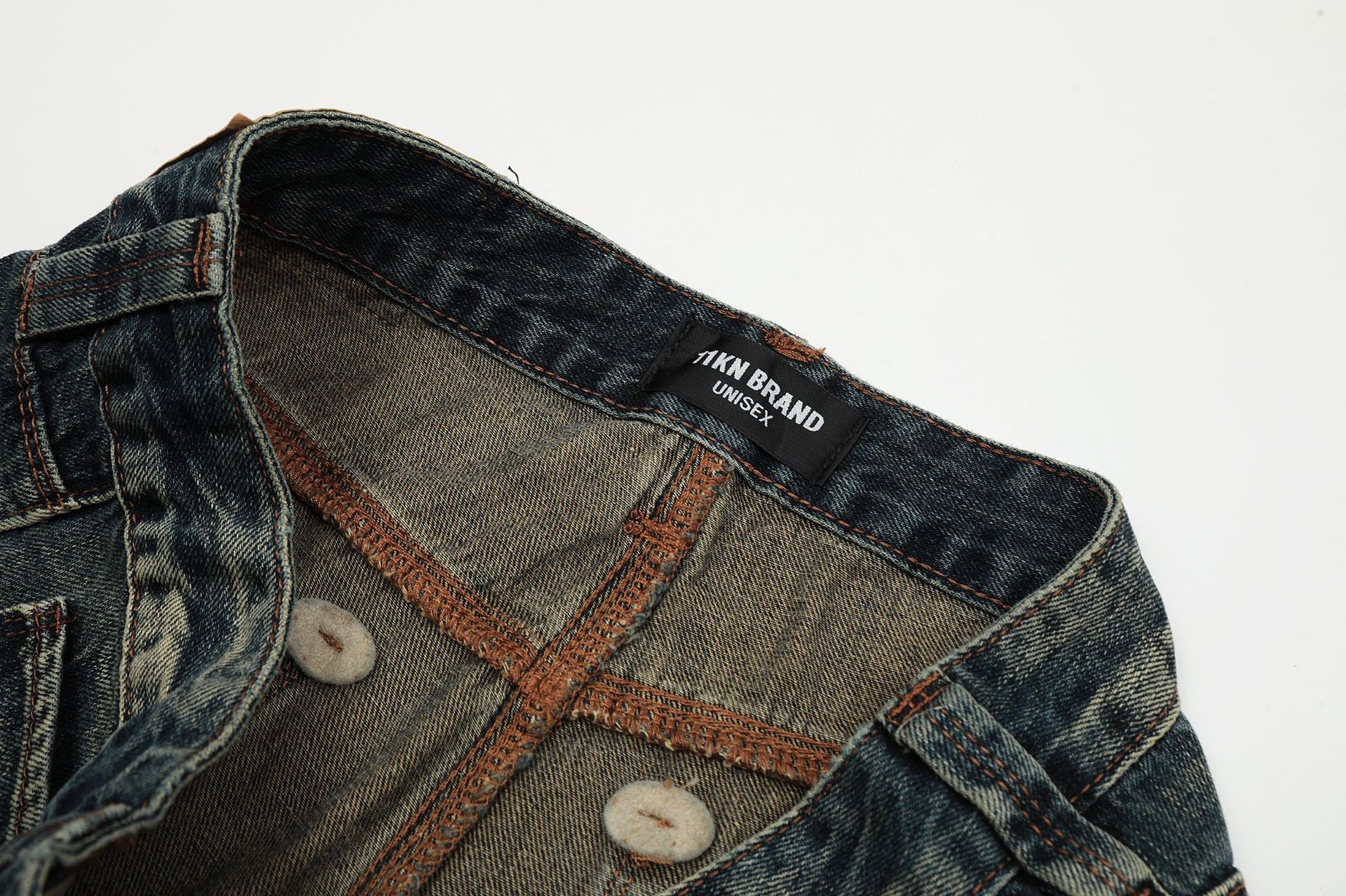 Loose Wide-leg Skinny American Retro Jeans For Men Loose Wide-leg Skinny American Retro Jeans For Men
