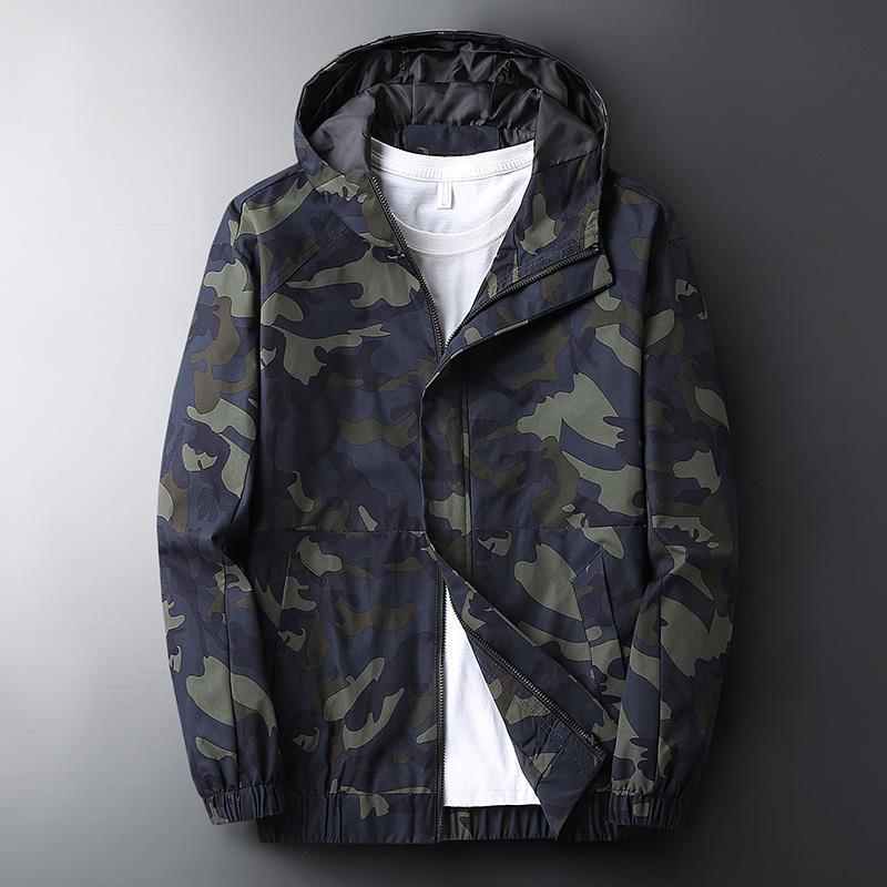 Men's Casual Hooded Camouflage Printed Jacket Men's Casual Hooded Camouflage Printed Jacket