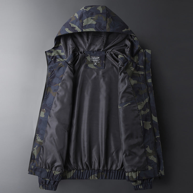 Men's Casual Hooded Camouflage Printed Jacket Men's Casual Hooded Camouflage Printed Jacket