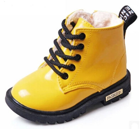 Winter Children Shoes PU Leather Waterproof Martin Boots Kids Snow Boots Winter Children Shoes PU Leather Waterproof Martin Boots Kids Snow Boots