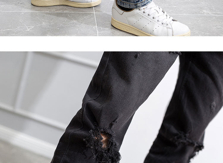 Hip Hop Trend Men's Belt Zipper Jeans Hip Hop Trend Men's Belt Zipper Jeans