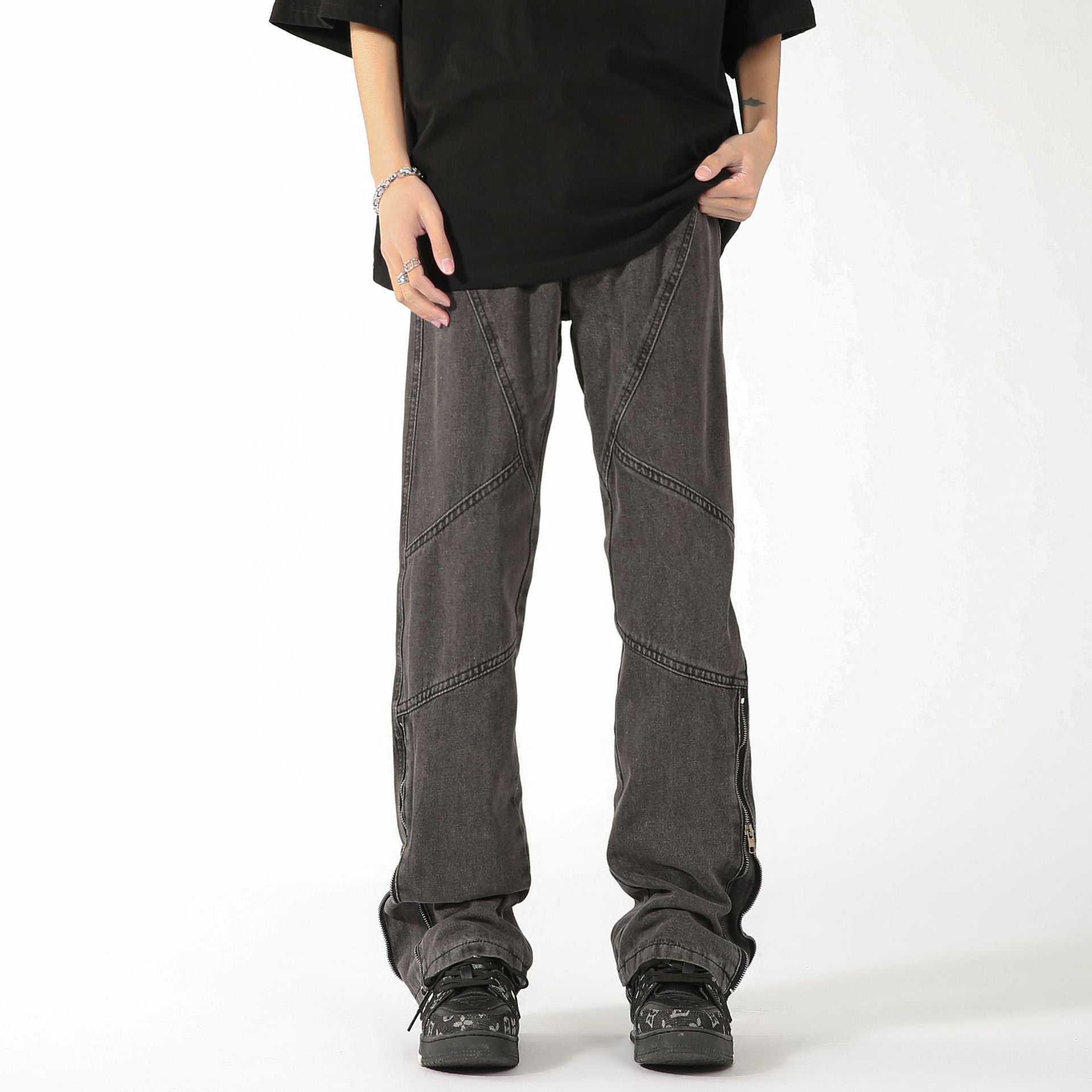 Fashion American Stitching Niche Jeans Men Fashion American Stitching Niche Jeans Men