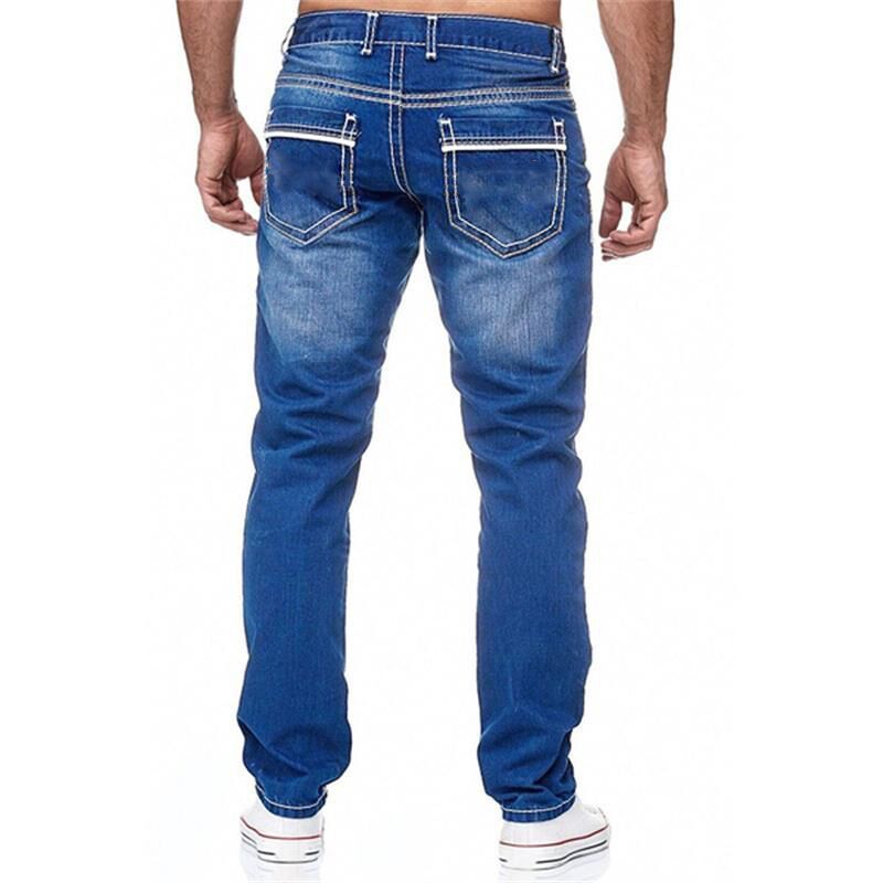 Men Jeans With Pockets Straight Pants Business Casual Daily Streetwear Trousers Men's Clothing Men Jeans With Pockets Straight Pants Business Casual Daily Streetwear Trousers Men's Clothing