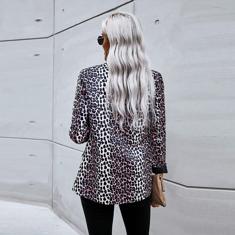 Leopard Print Small Suit Jacket Women Leopard Print Small Suit Jacket Women