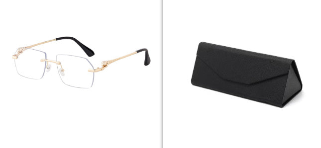 Frameless Trimming Leopard Temple Men Retro Square Frame Driving Sunglasses Frameless Trimming Leopard Temple Men Retro Square Frame Driving Sunglasses