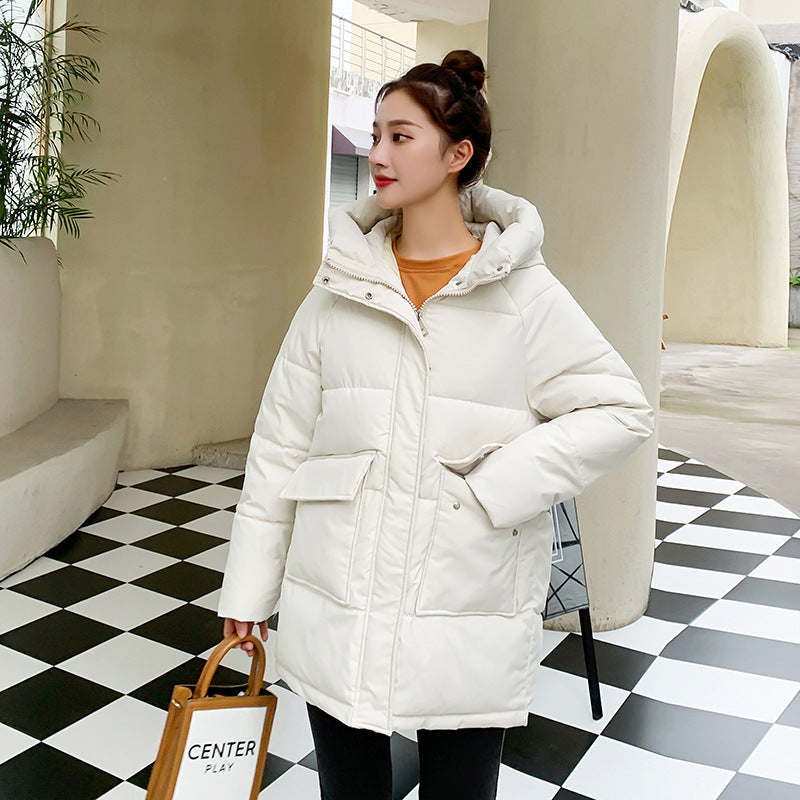 Winter Hooded Candy Color Loose And Warm Short Down Cotton Jacket Coat Winter Hooded Candy Color Loose And Warm Short Down Cotton Jacket Coat