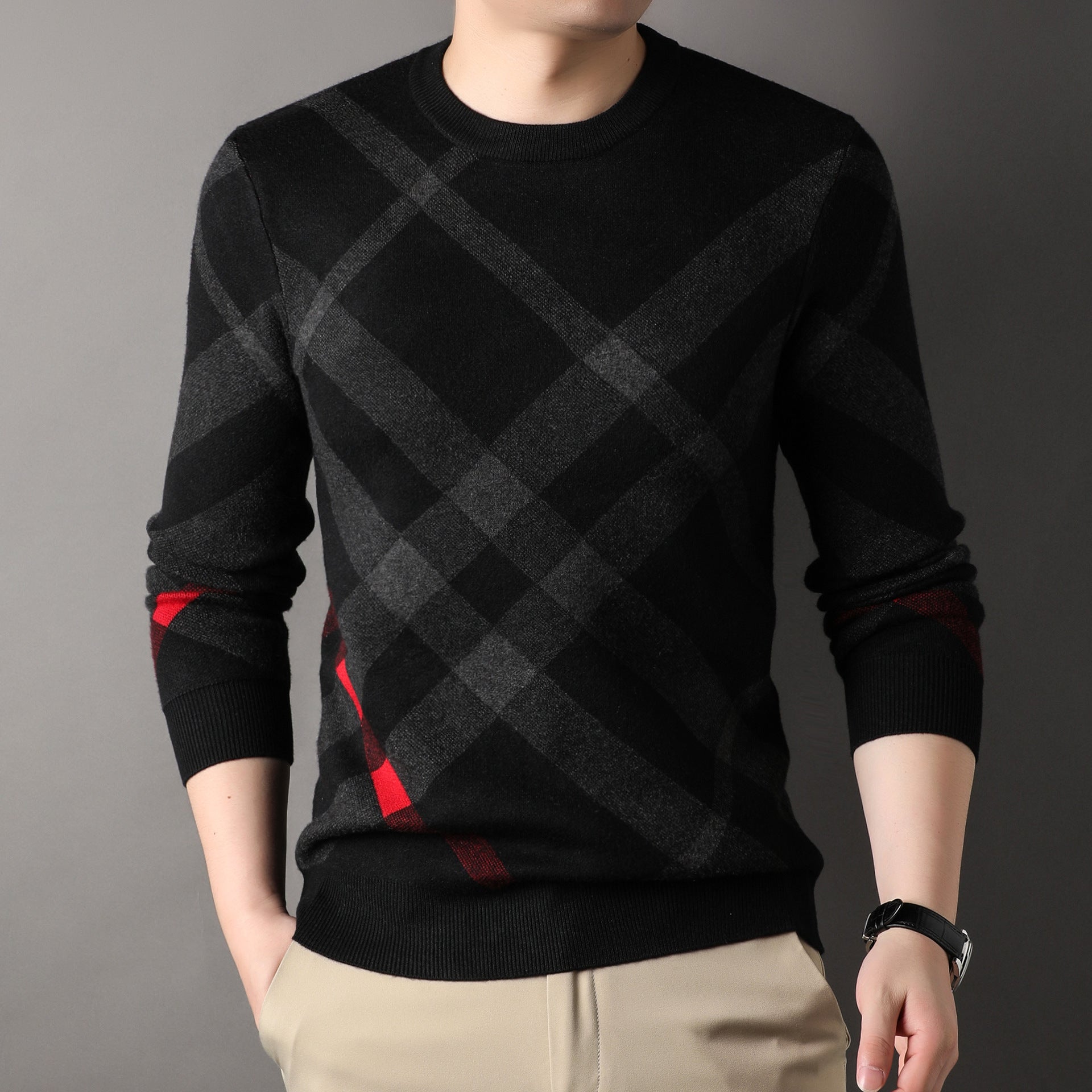Autumn Sweater Men's Casual Loose Print Autumn Sweater Men's Casual Loose Print