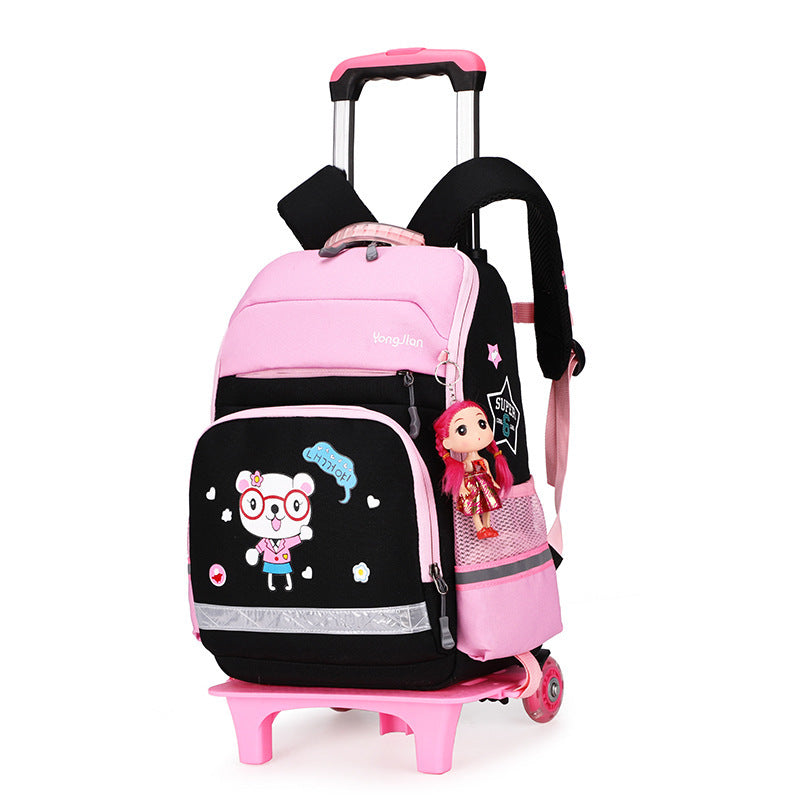 Korean Detachable Trolley  Bag For Elementary School Students Korean Detachable Trolley  Bag For Elementary School Students
