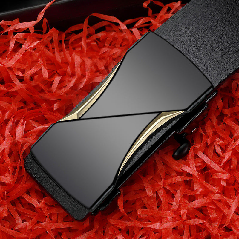 Men's Genuine Leather Toothless Automatic Buckle Cowhide Belt Business Leisure Trend Men's Genuine Leather Toothless Automatic Buckle Cowhide Belt Business Leisure Trend