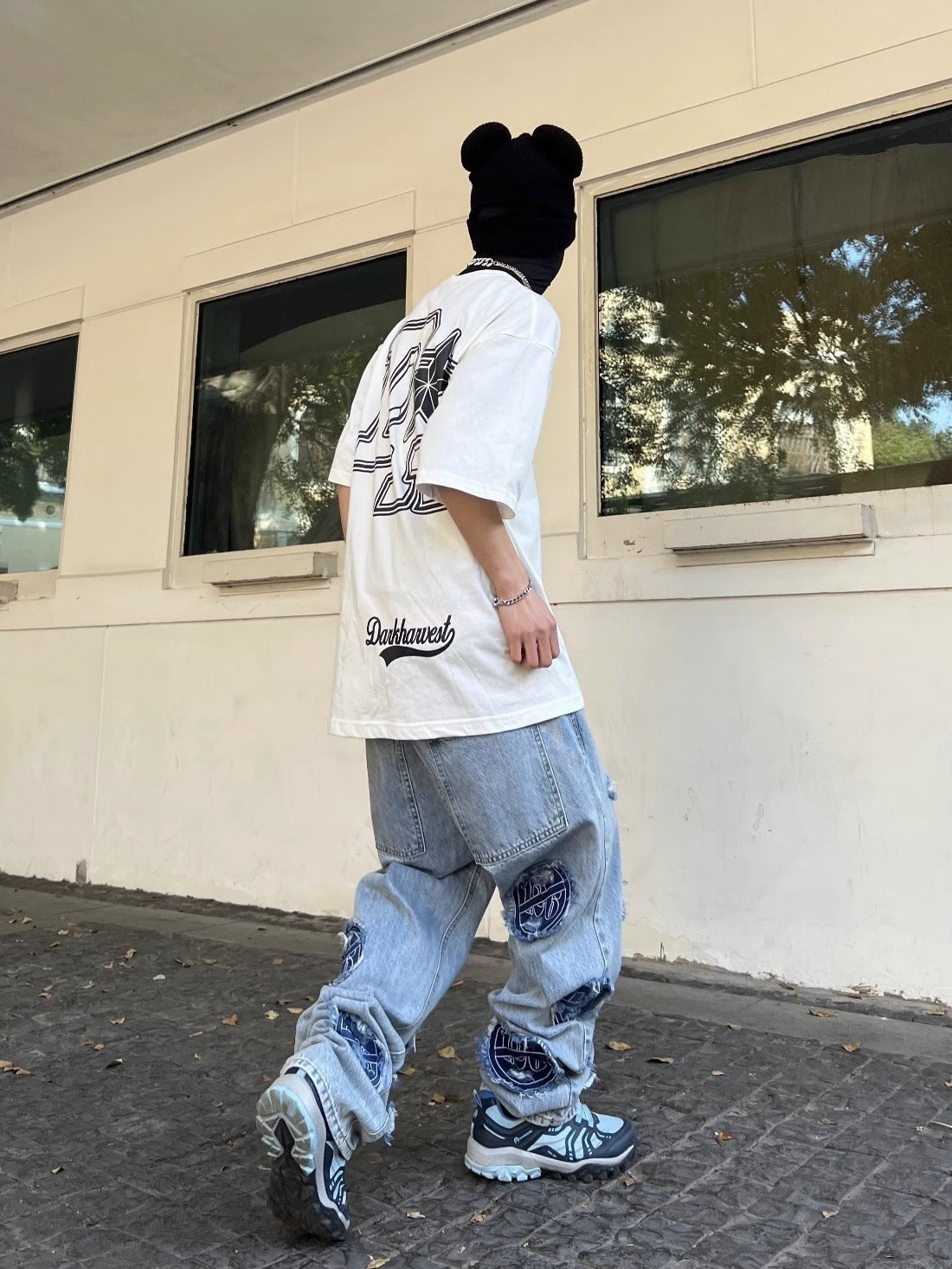 American Retro Washed Ripped Jeans For Men American Retro Washed Ripped Jeans For Men
