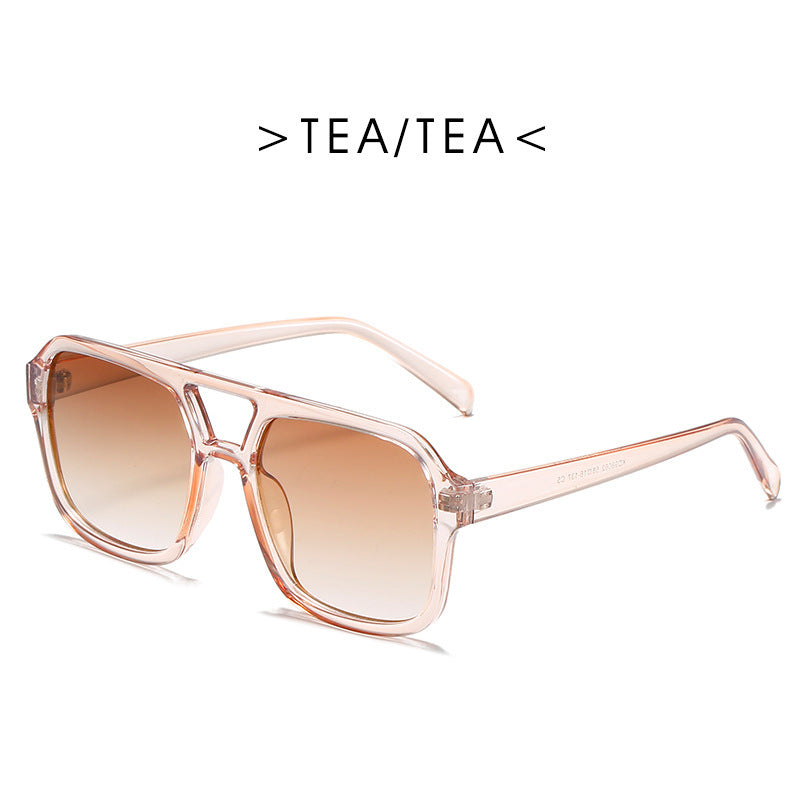 Square Double Beam Sunglasses Men And Women Retro Personality Square Double Beam Sunglasses Men And Women Retro Personality