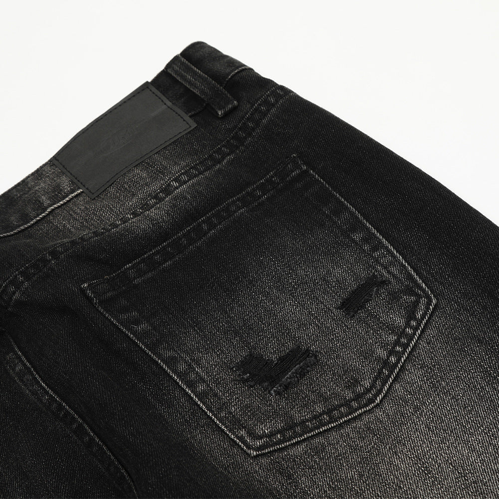 Retro Tattered Jeans Denim Trousers For Men Retro Tattered Jeans Denim Trousers For Men