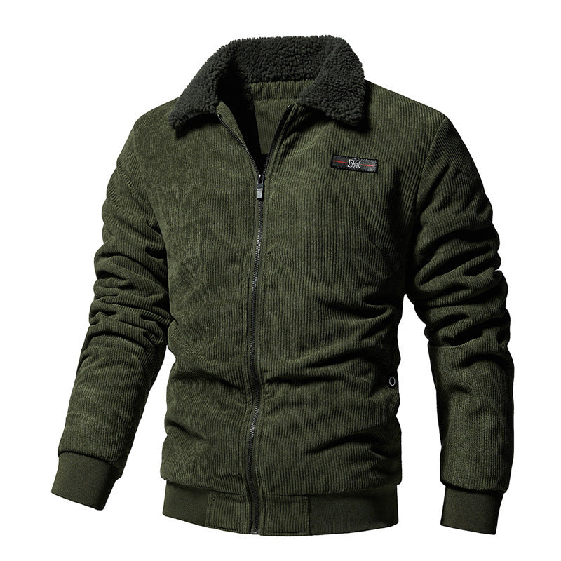 Corduroy Jacket Padded Lapel Coat Men Corduroy Jacket Padded Lapel Coat Men