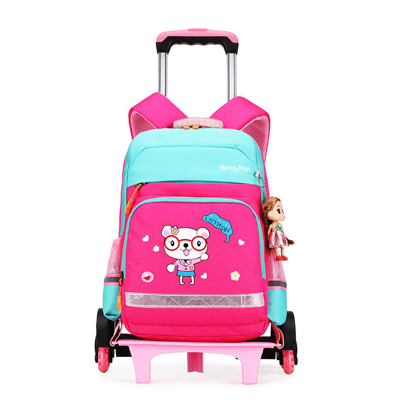 Korean Detachable Trolley  Bag For Elementary School Students Korean Detachable Trolley  Bag For Elementary School Students