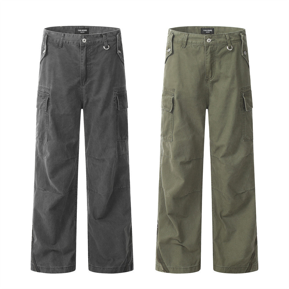 Vintage Fashion Washing Water Cargo Jeans Men Vintage Fashion Washing Water Cargo Jeans Men