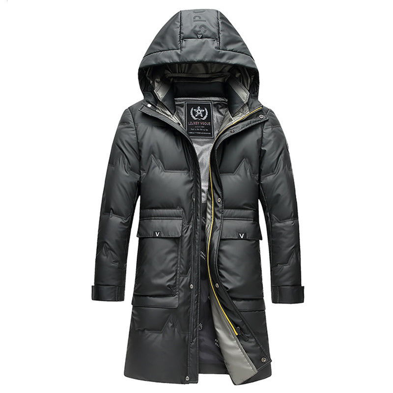 Men's Thickened Simple Hooded Down Jacket Men's Thickened Simple Hooded Down Jacket