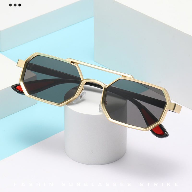 Fashion Metal Sunglasses Large Frame Sun-resistant Sunglasses Fashion Metal Sunglasses Large Frame Sun-resistant Sunglasses