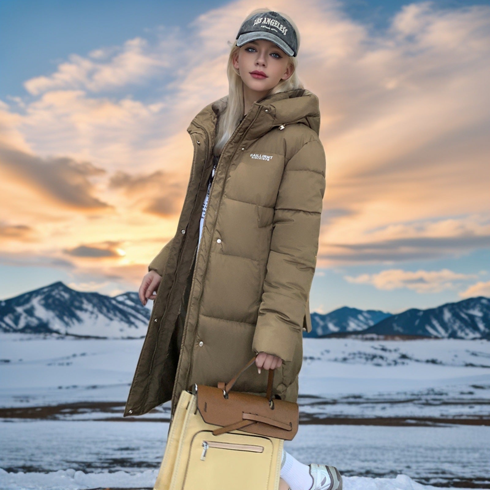 Thickened Cotton-padded Coat Warm Loose Western Style Puffer Jacket Coat Thickened Cotton-padded Coat Warm Loose Western Style Puffer Jacket Coat