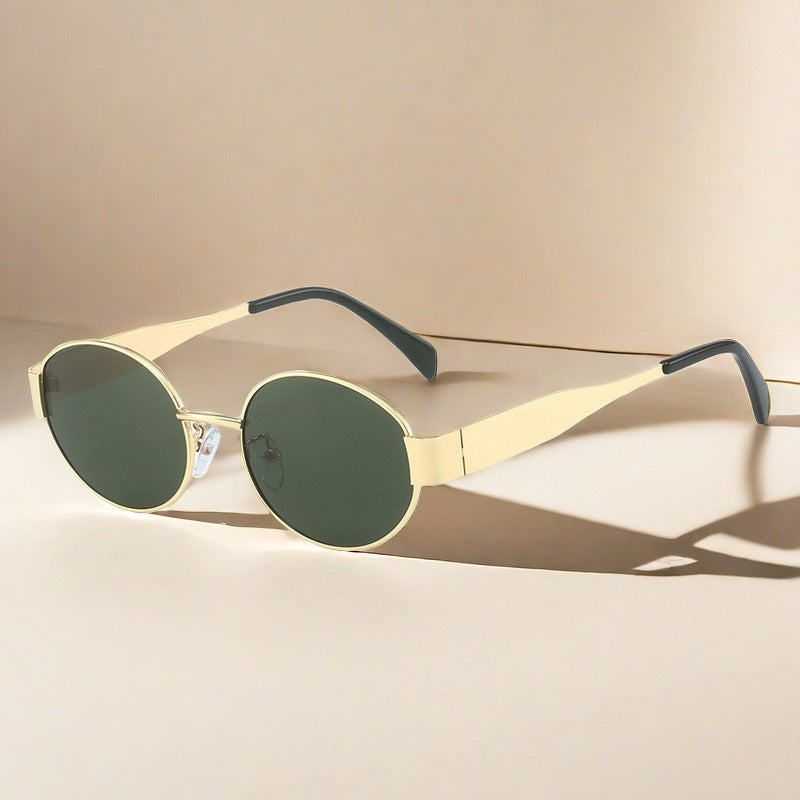Oval Sunglasses Women's Metal Vintage Sunglasses Oval Sunglasses Women's Metal Vintage Sunglasses