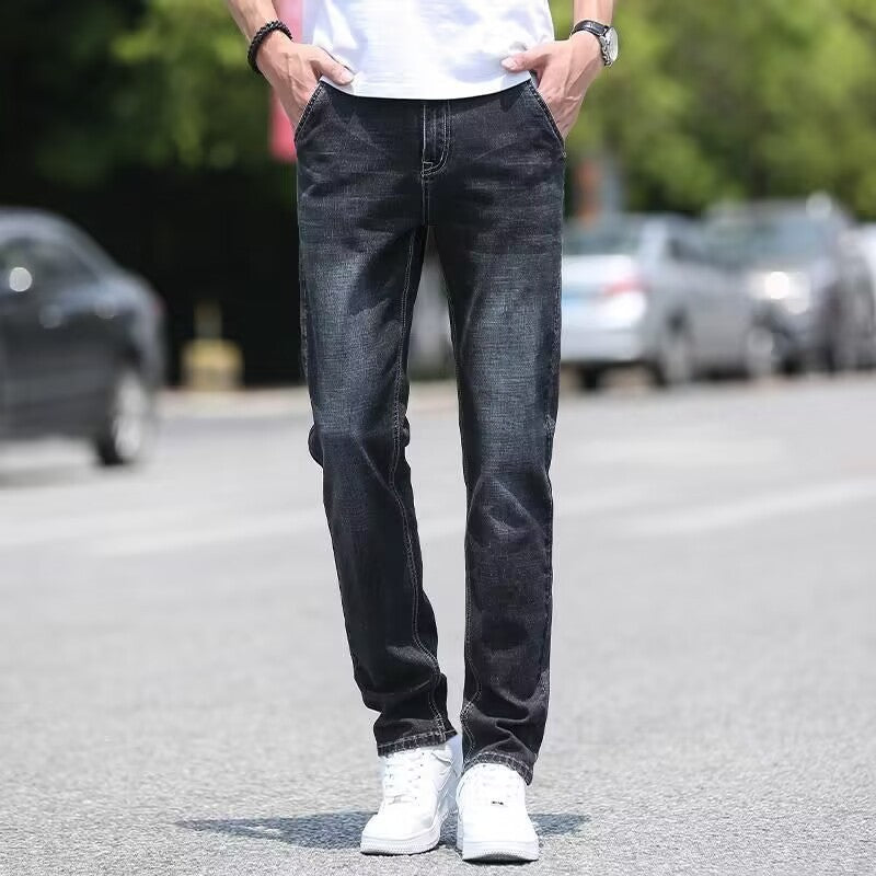 Men's Jeans Thin Loose Straight Casual Long Pants Men's Jeans Thin Loose Straight Casual Long Pants