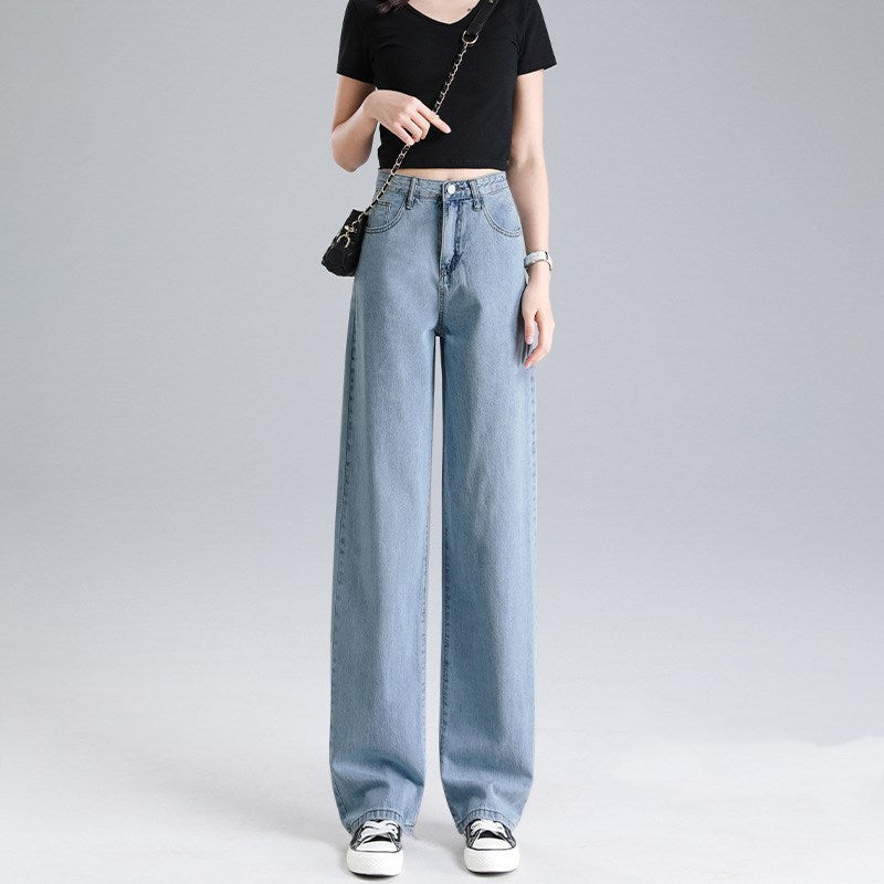 Tencel jeans wide leg pants for women in summer Tencel jeans wide leg pants for women in summer