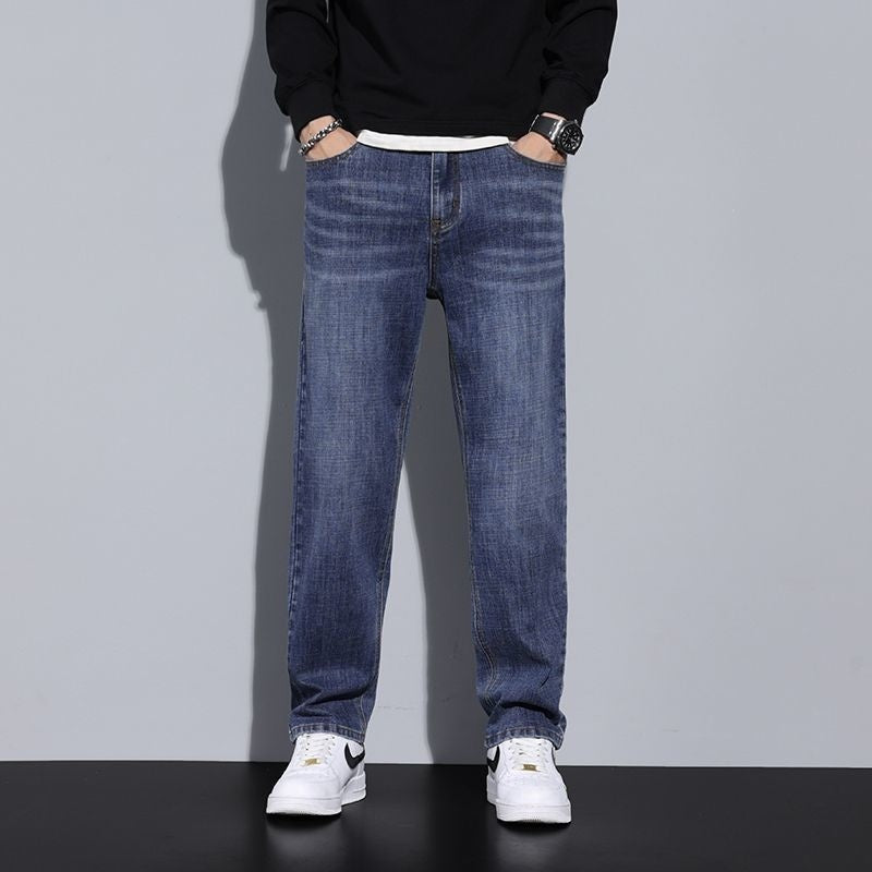 Jeans Loose Straight Casual Long Pants Men Jeans Loose Straight Casual Long Pants Men
