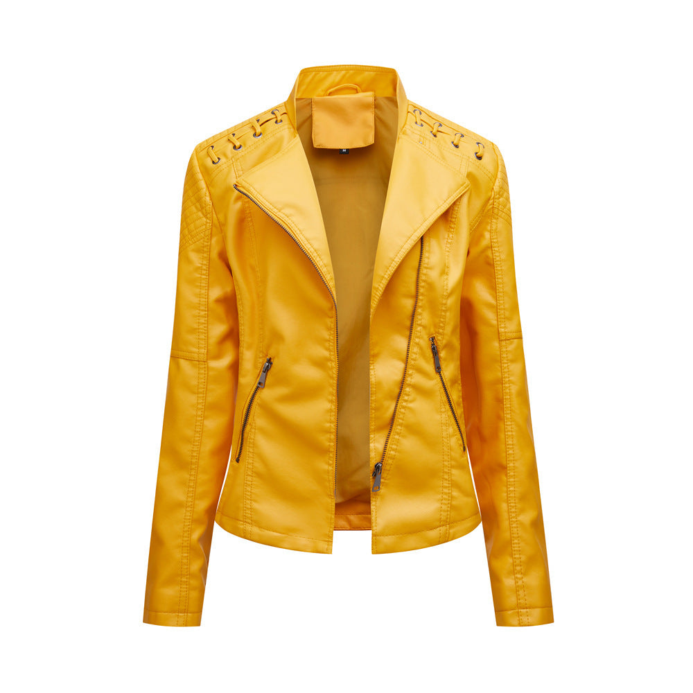 Women's Leather Jackets Women's Short Jackets Slim Thin Leather Jackets Ladies Motorcycle Suits Women's Leather Jackets Women's Short Jackets Slim Thin Leather Jackets Ladies Motorcycle Suits