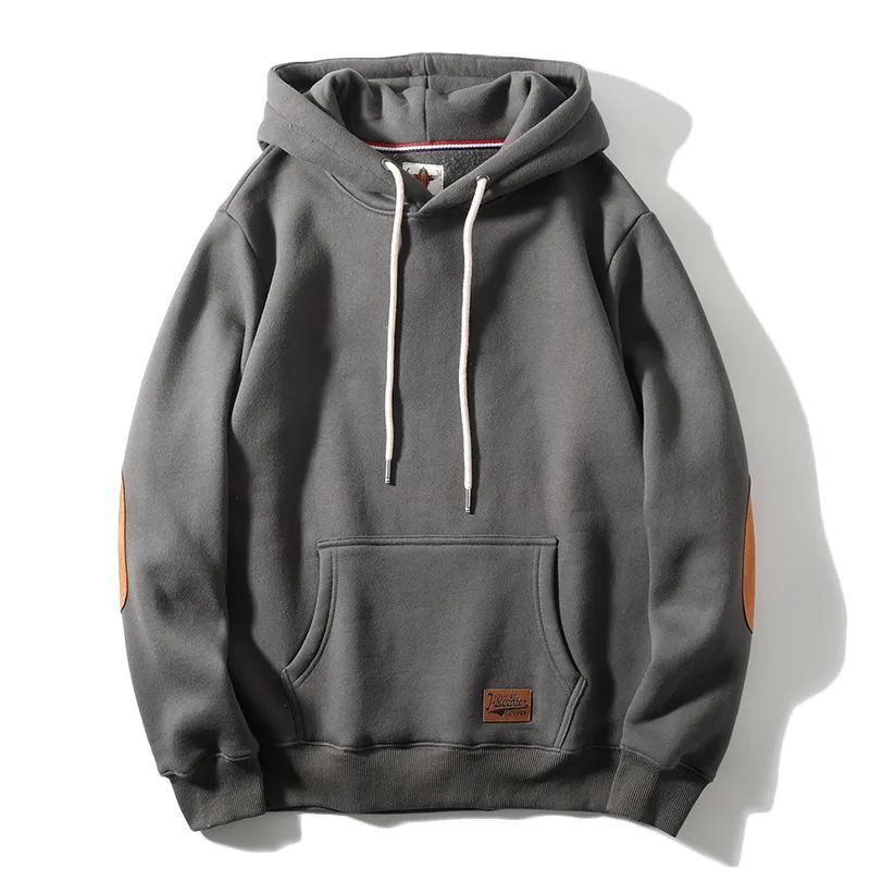 Thick Warm Affixed Cloth Embroidered Hoodie Coat Thick Warm Affixed Cloth Embroidered Hoodie Coat