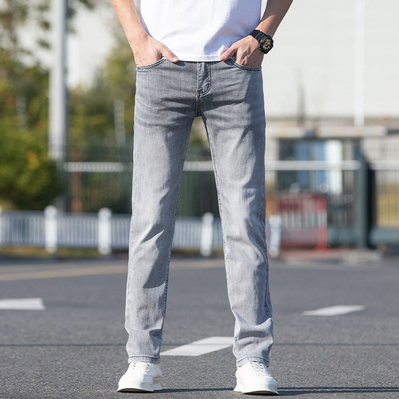 Summer Thin Jeans Men's Slim-fit Straight Trousers Summer Thin Jeans Men's Slim-fit Straight Trousers