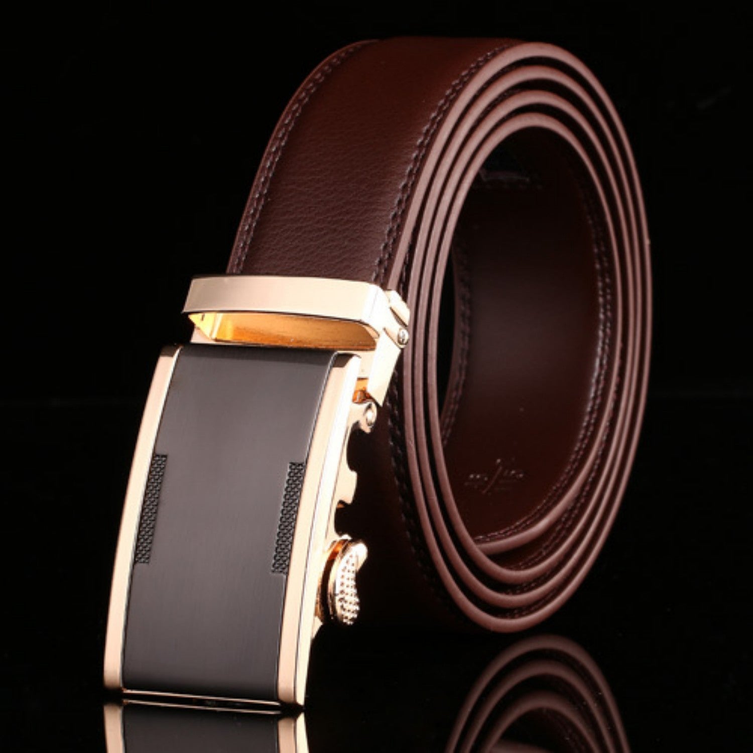 Men's Automatic Buckle Cowhide Belt Men's Automatic Buckle Cowhide Belt