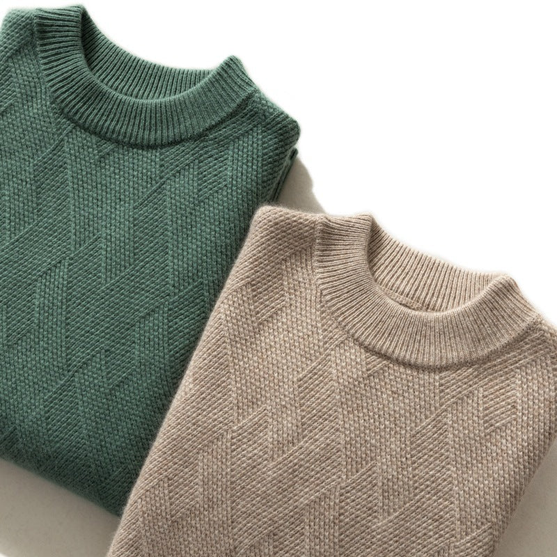 Thick Round Neck Men's Cashmere Sweater Thick Round Neck Men's Cashmere Sweater
