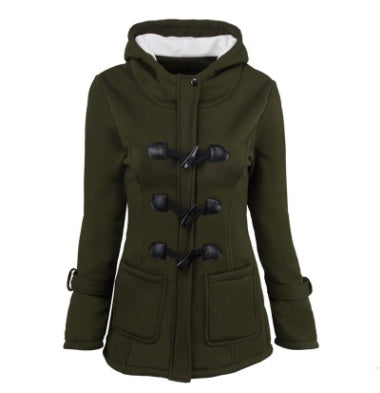 warm winter fur collar jackets women new horn button Long down coat women parka Plus Size female parka hoodies Women warm winter fur collar jackets women new horn button Long down coat women parka Plus Size female parka hoodies Women