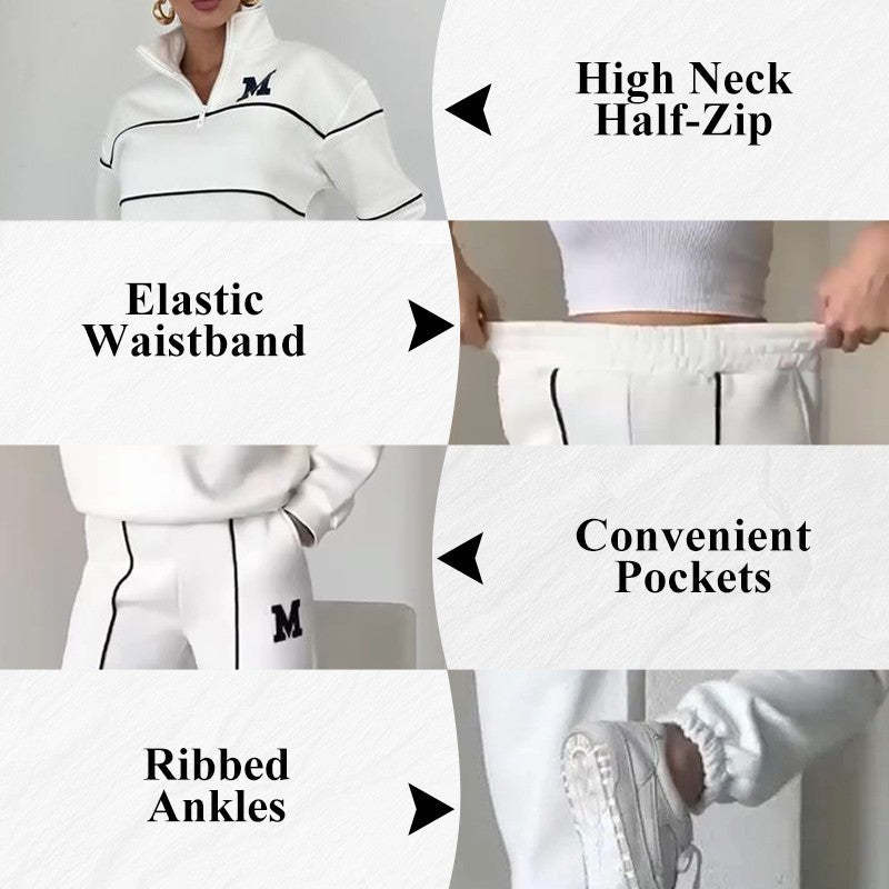 Womens 2 Piece Outfits Lounge Hoodless Pullover Sweatshirt Sweatsuit Sets Sweatshirt Baggy Fashion Sweatpants With Pockets Womens 2 Piece Outfits Lounge Hoodless Pullover Sweatshirt Sweatsuit Sets Sweatshirt Baggy Fashion Sweatpants With Pockets