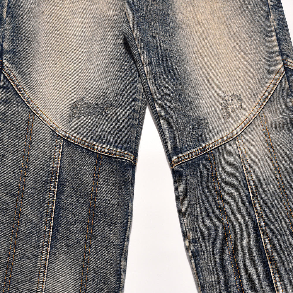 Fashion Personalized Washed Worn Jeans Men Fashion Personalized Washed Worn Jeans Men
