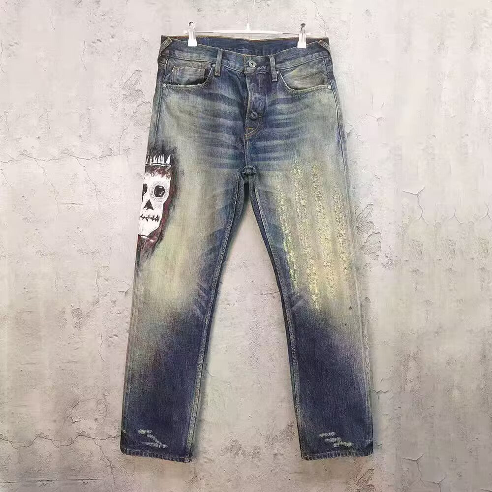 Straight Jeans Men's Niche Design Straight Jeans Men's Niche Design