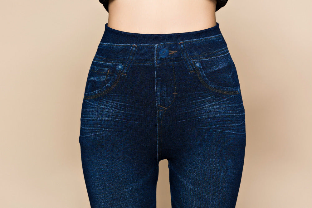 Women Leggings Plus size Faux Denim Jeans Leggings Women Leggings Plus size Faux Denim Jeans Leggings