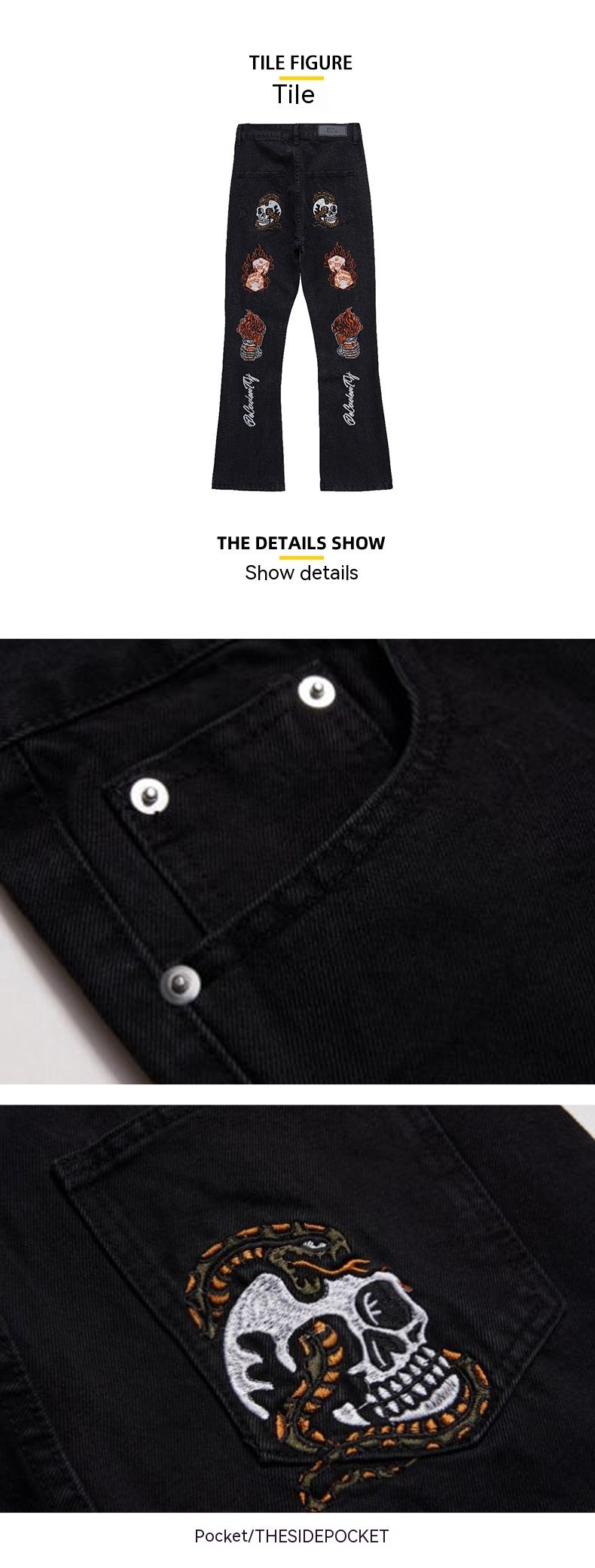 High Street Hip Hop Embroidered Back Jeans Korean Style Fashion Brand Stretch Slim Fit Skinny Pants Men High Street Hip Hop Embroidered Back Jeans Korean Style Fashion Brand Stretch Slim Fit Skinny Pants Men