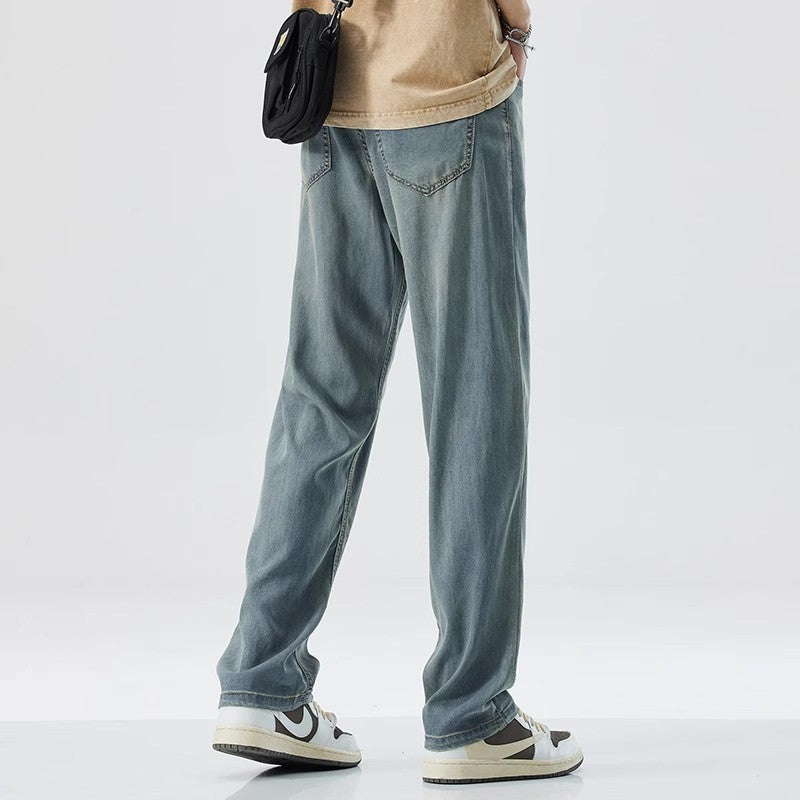 Men's Loose Straight Ice Silk Leisure Jeans Men's Loose Straight Ice Silk Leisure Jeans