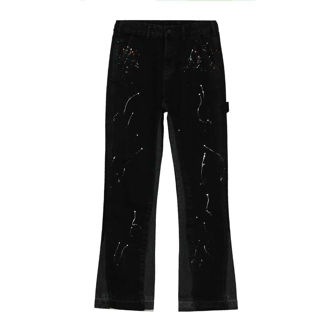 Basic Slightly Flared Split Jeans Basic Slightly Flared Split Jeans