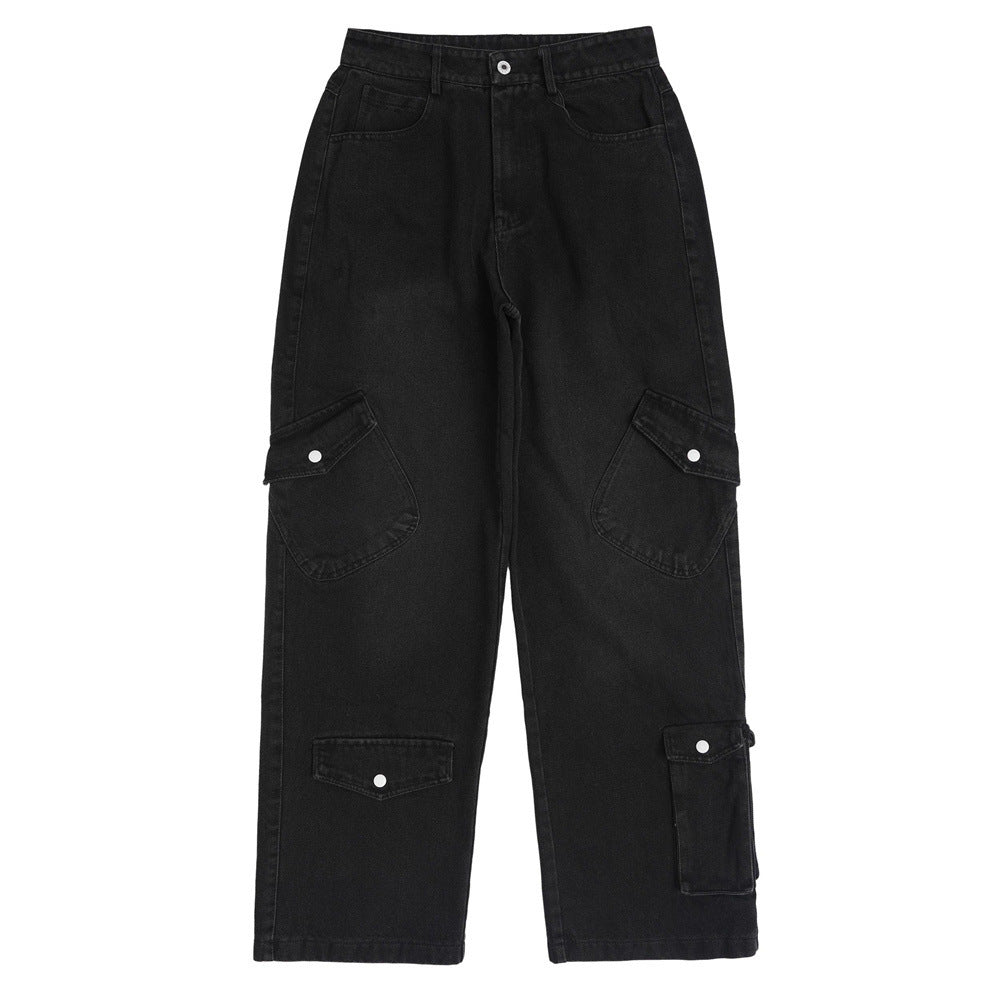 Fashion Personality Multi-pocket Workwear Jeans Men Fashion Personality Multi-pocket Workwear Jeans Men