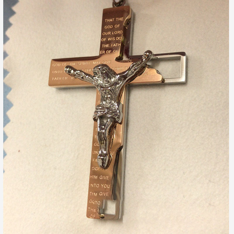 Titanium Steel Cross Accessories And Decorations Pendant Necklace Trendy Men Hip Hop Ear Accessories Titanium Steel Cross Accessories And Decorations Pendant Necklace Trendy Men Hip Hop Ear Accessories