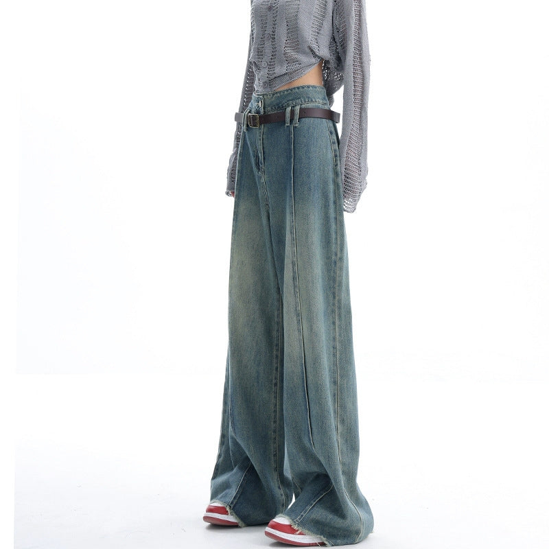 Washed Raw Edge Jeans For Women Washed Raw Edge Jeans For Women