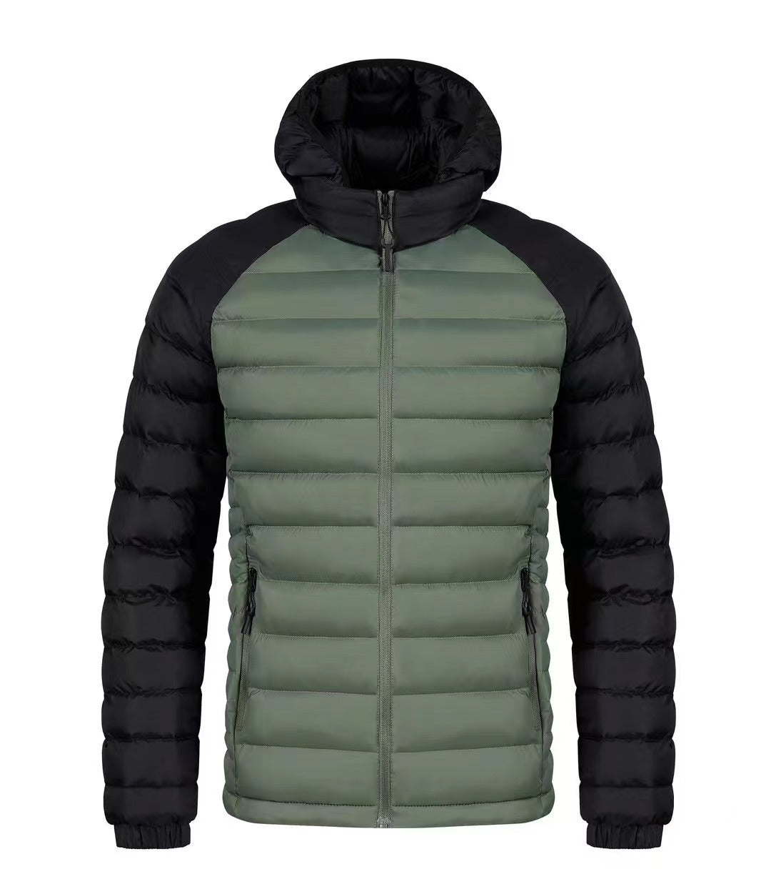 Men's Fleece-lined Thick Hooded Rib Cotton-padded Jacket Men's Fleece-lined Thick Hooded Rib Cotton-padded Jacket